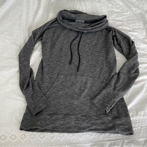 Atheta SMALL Studio Cowl Neck Pullover Sweatshirt Heathered gray